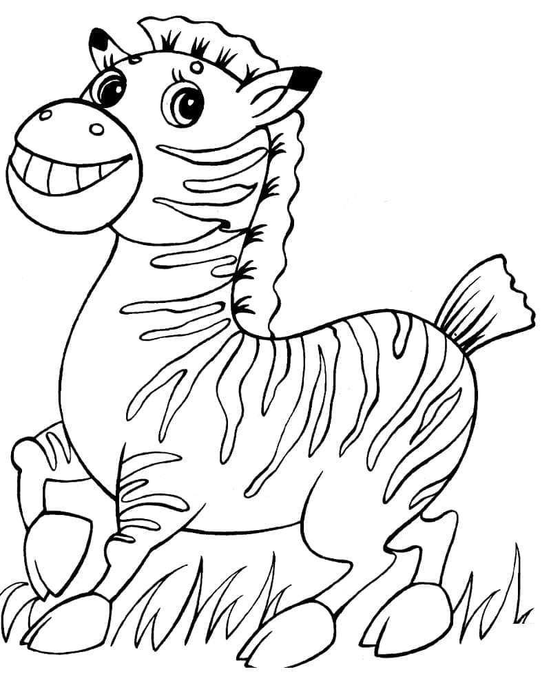 Målarbild Rolig Zebra