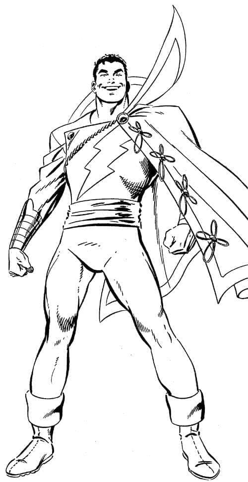 Målarbild Shazam från DC Comics