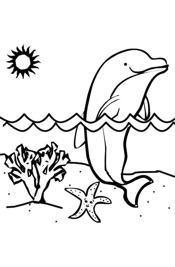 Målarbilder Delfiner