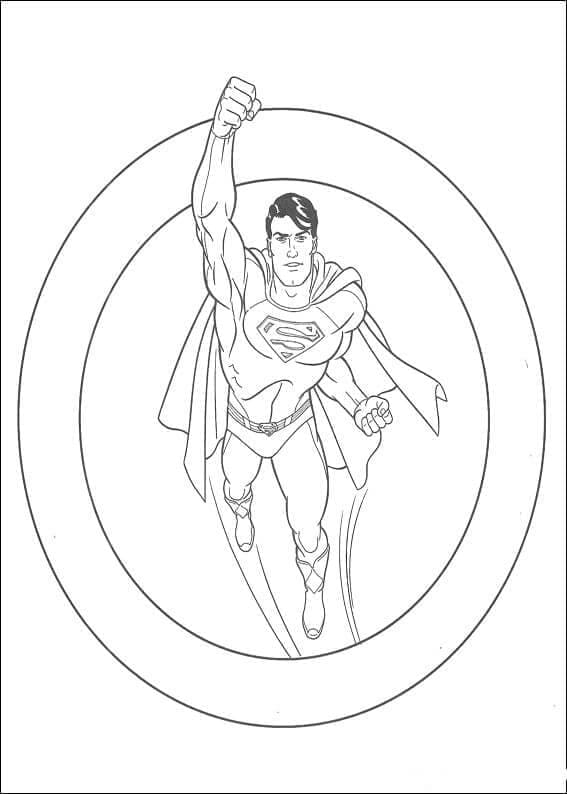 Målarbild Stålmannen från DC Justice League