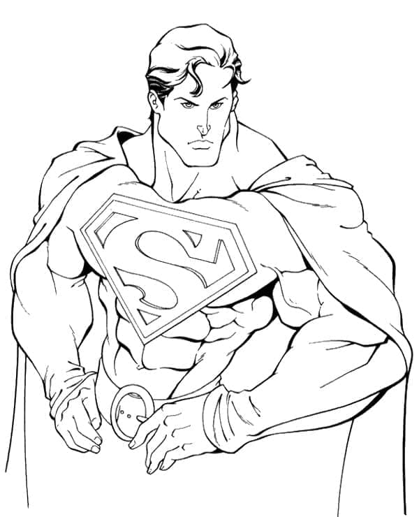 Målarbild Stålmannen från Justice League