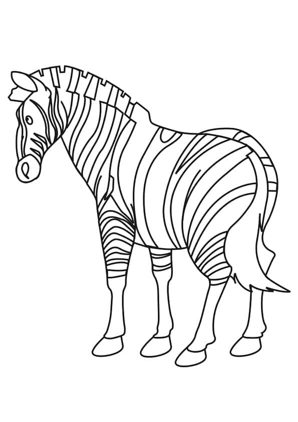 Målarbild Ståtlig Zebra