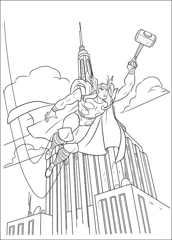 Målarbild Super Hjälte Thor