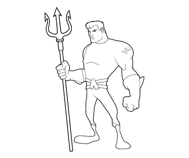 Målarbild Tecknad Aquaman