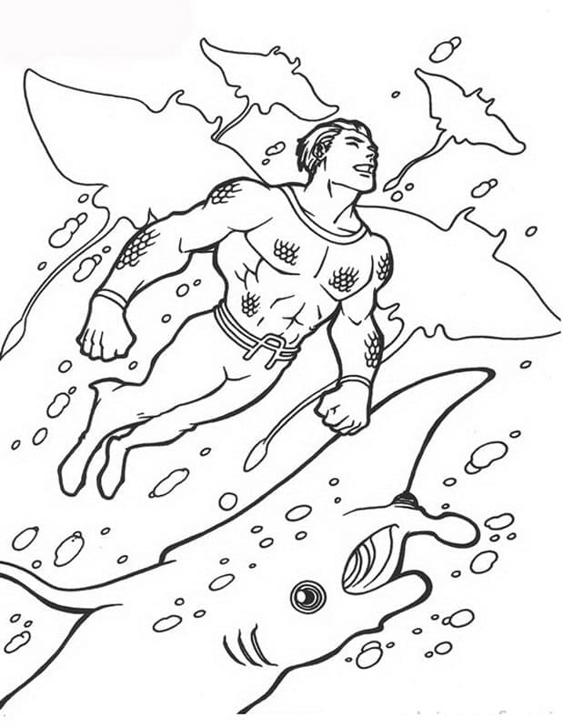 Målarbild Underbar Aquaman