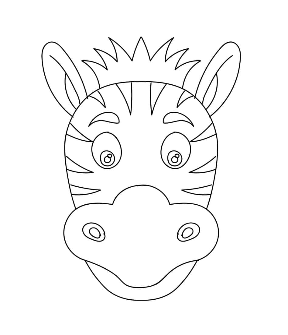 Målarbild Zebramask