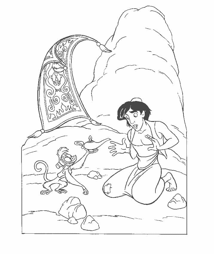 Målarbild Aladdin för Barn
