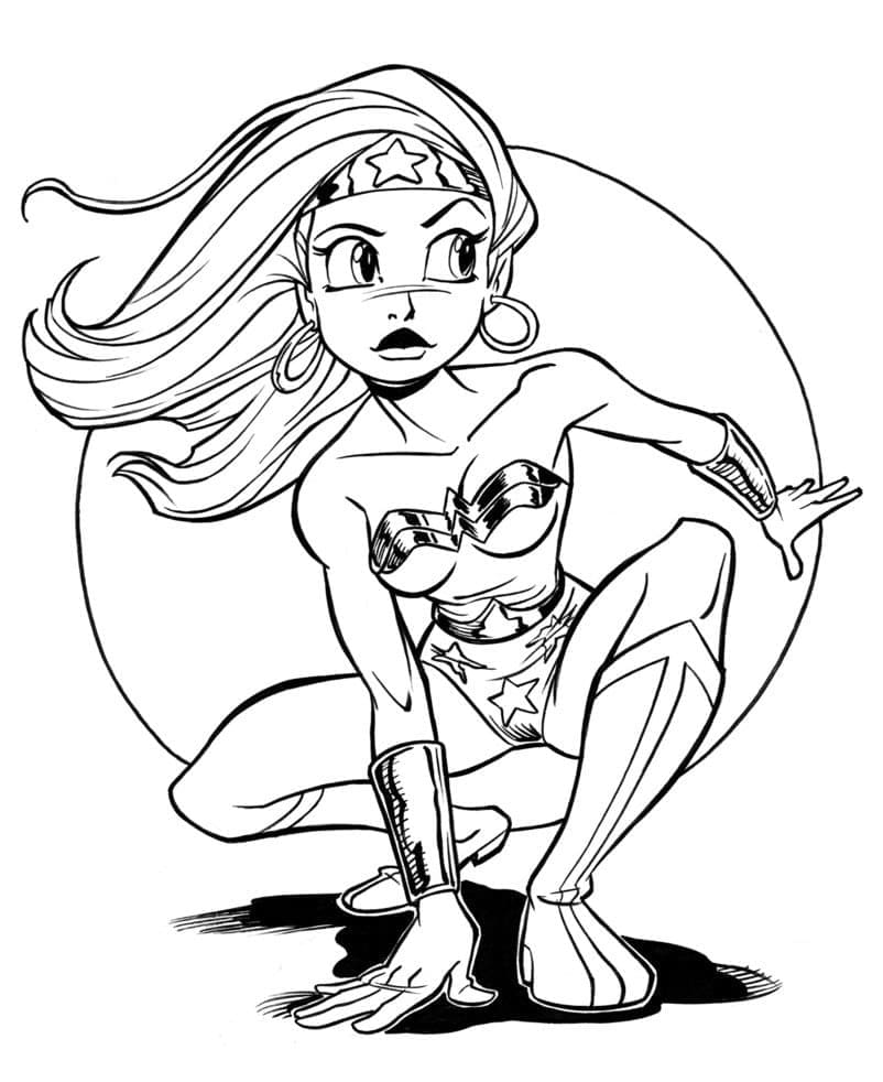 Målarbild Bedårande Wonder Woman