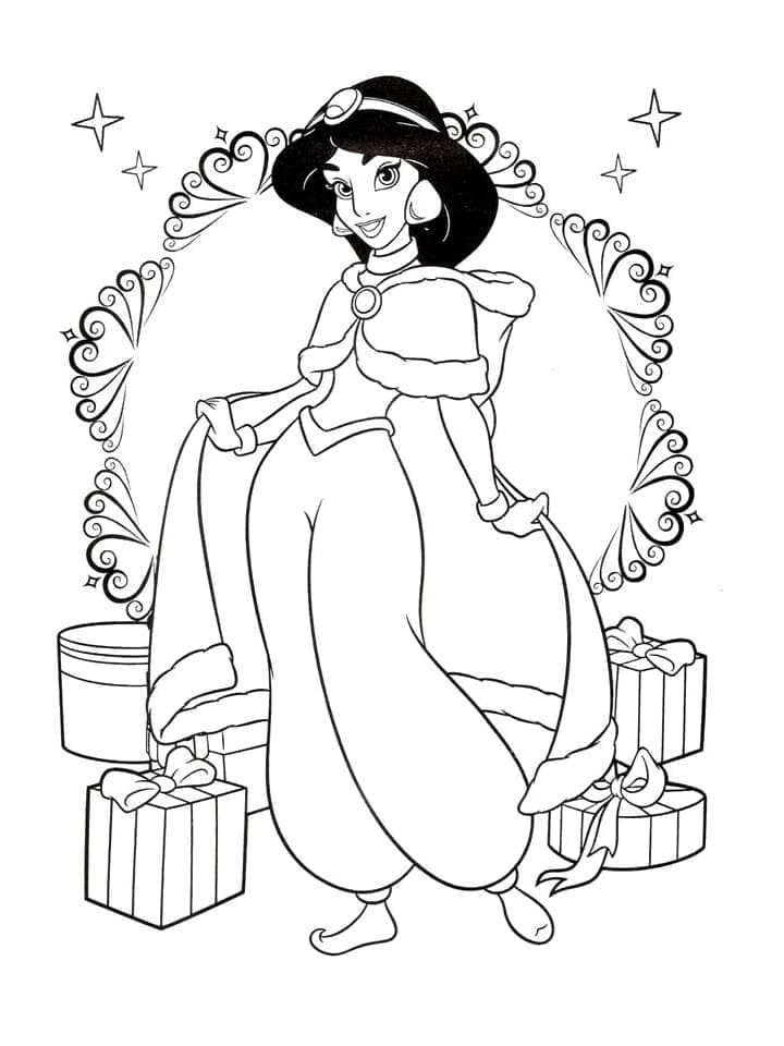 Målarbild Disney Prinsessan Jasmine