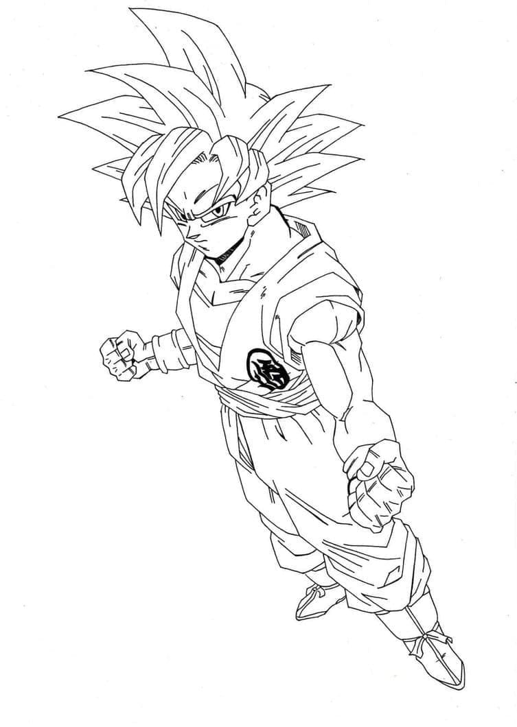 Målarbild Goku från Anime Dragon Ball Z