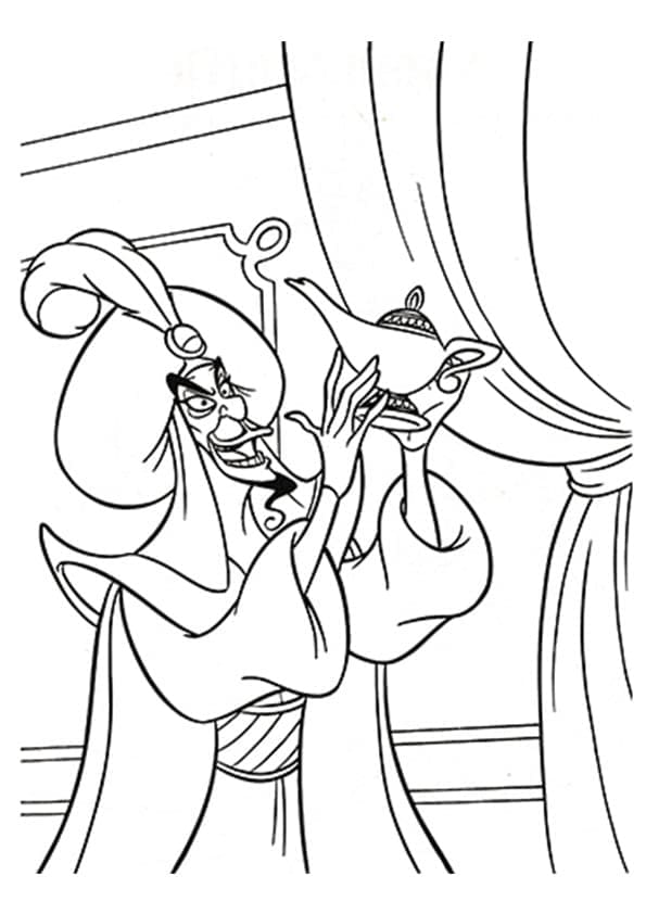 Målarbild Jafar från Aladdin