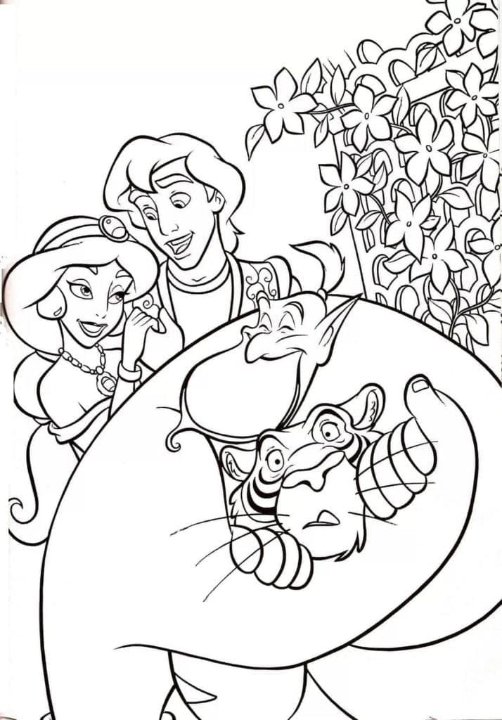 Målarbild Karaktärer från Aladdin
