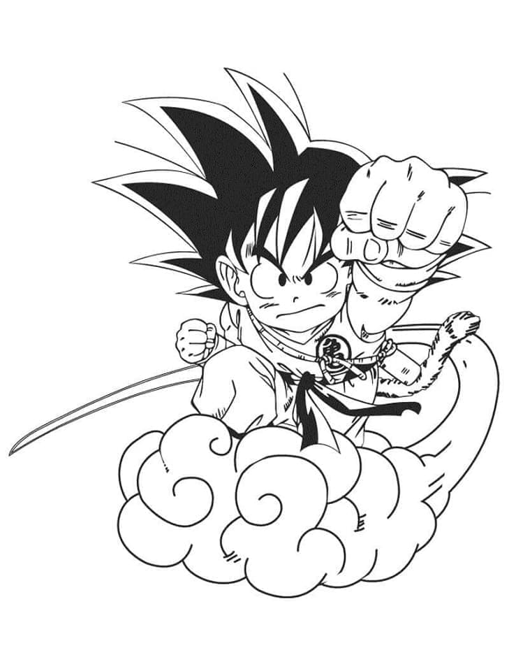 Målarbild Lilla Goku