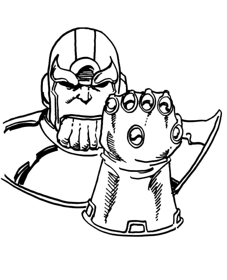 Målarbild Marvel Superskurk Thanos
