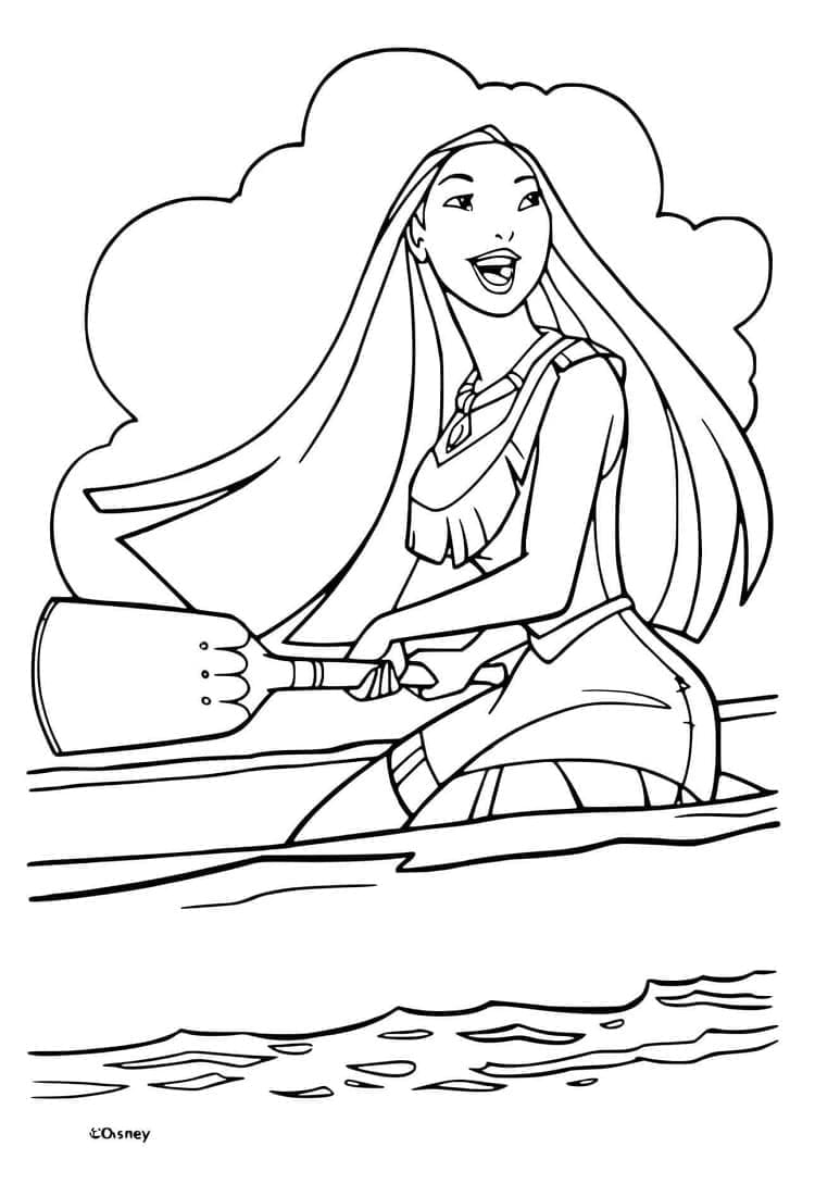 Målarbild Pocahontas på Båten