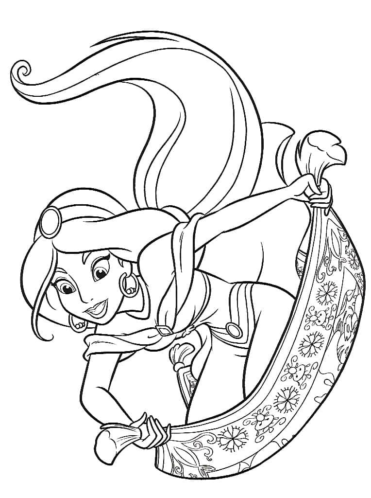 Målarbild Prinsessan Jasmine från Aladdin