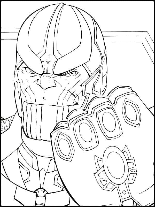 Målarbild Superskurk Thanos