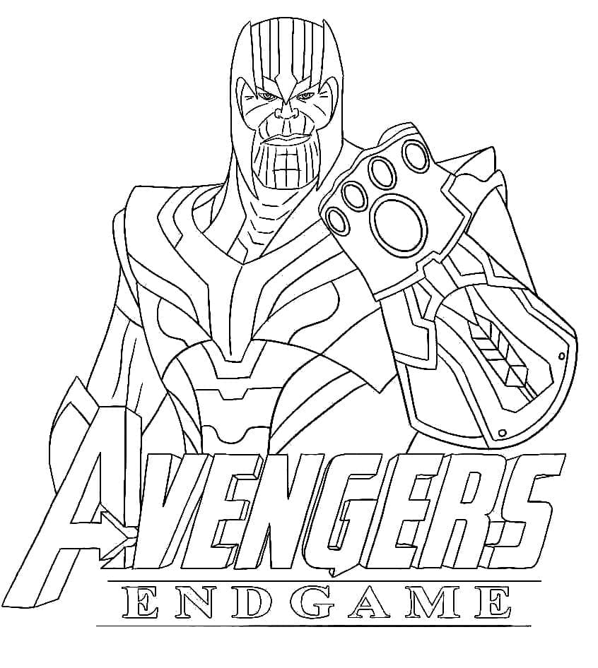 Målarbild Thanos från Avengers Endgame