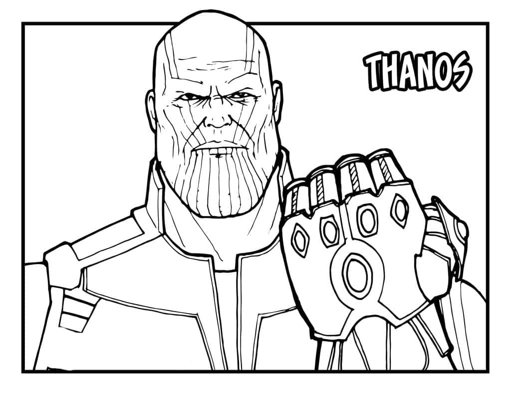 Målarbild Thanos från Avengers