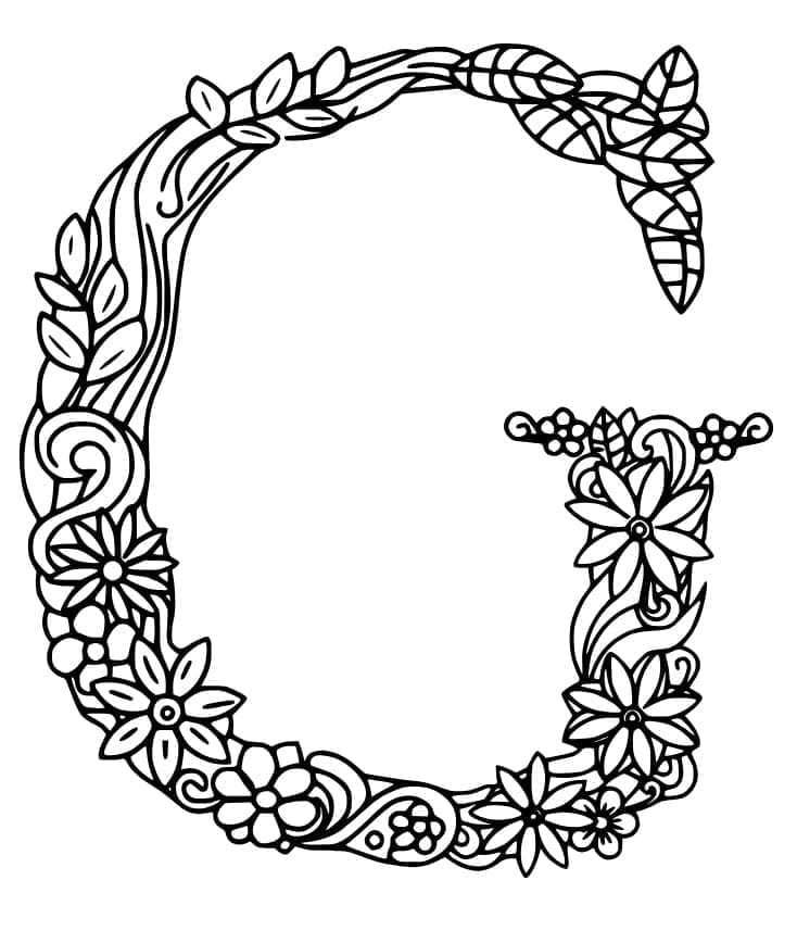 M larbild Fina Bokstaven G Skiv Ut Gratis P Malarbilder se