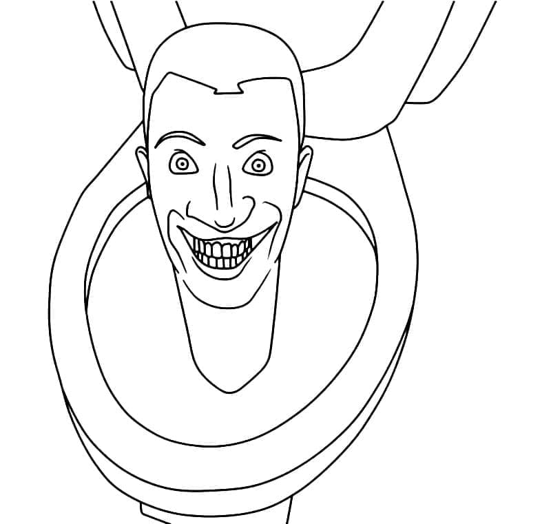 Målarbild G-Man från Skibidi Toilet