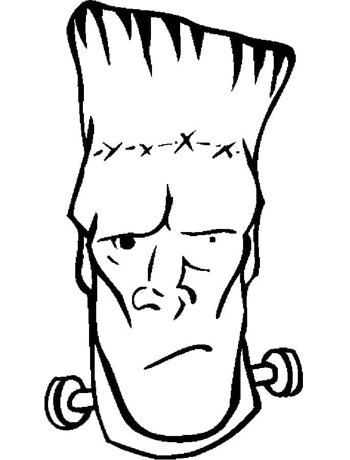 Målarbild Roligt Frankenstein-huvud