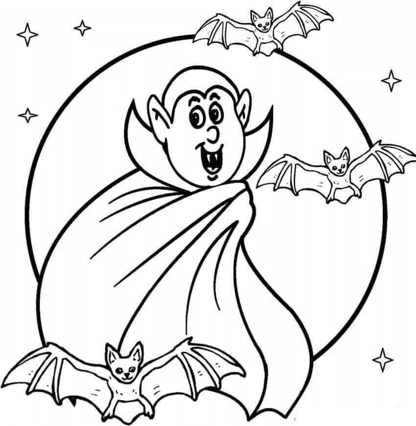 Målarbild Vampyr med Fladdermöss