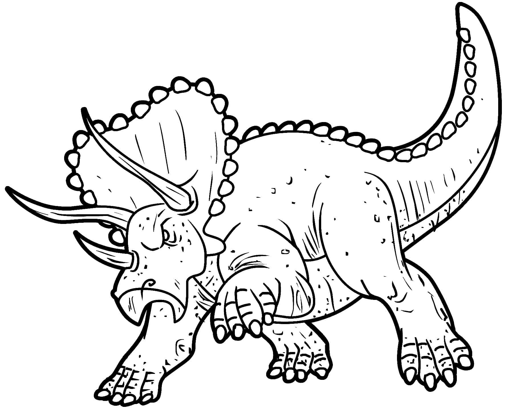 Målarbild Arg Triceratops