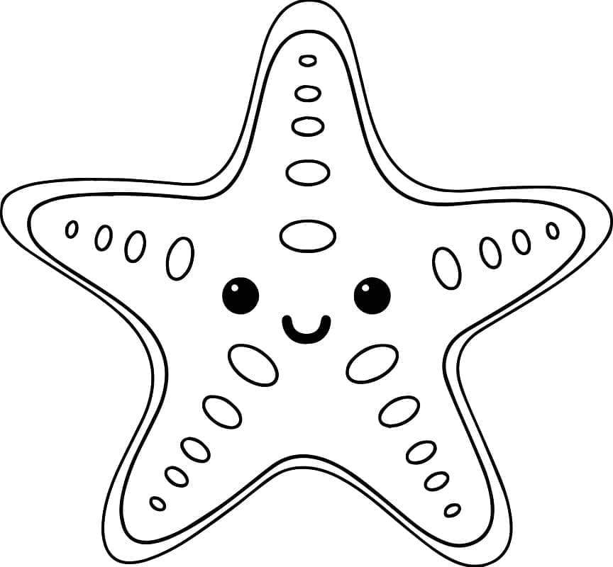 Målarbild Bedårande Sjöstjärna