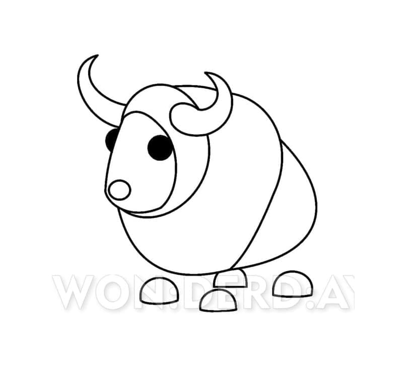 Målarbild Buffel från Adopt Me