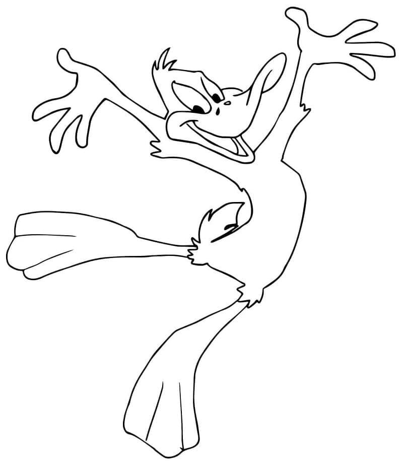Målarbild Daffy Anka Gratis för Barn