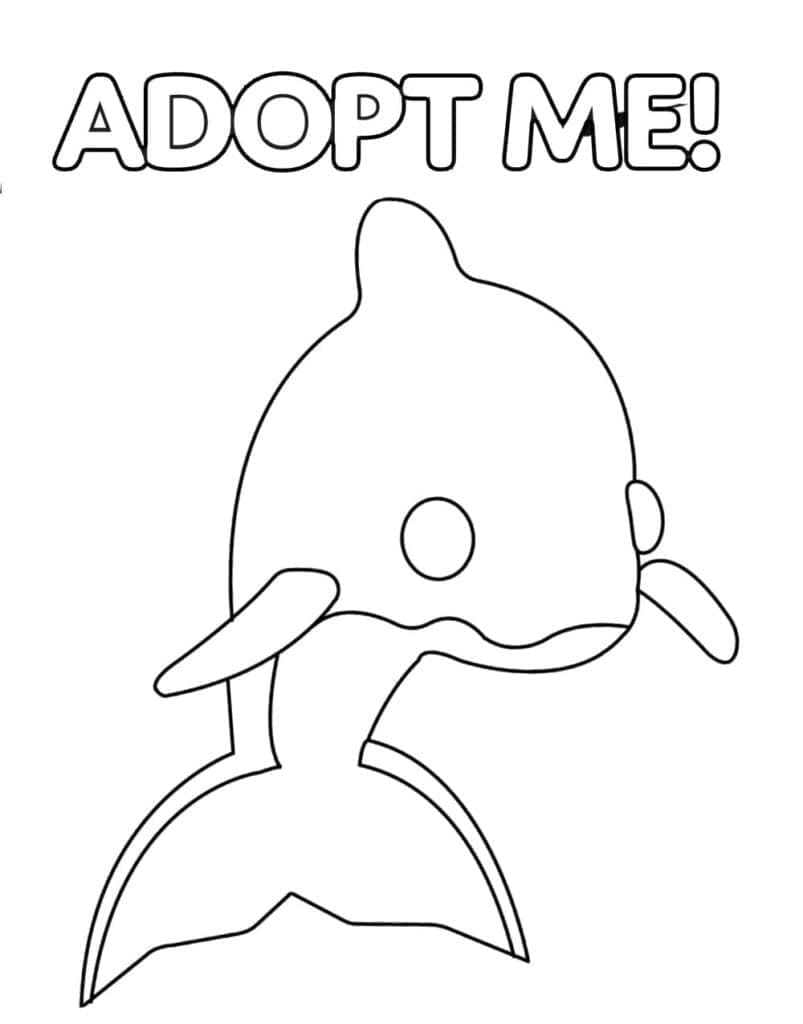 Målarbild Delfin från Adopt Me