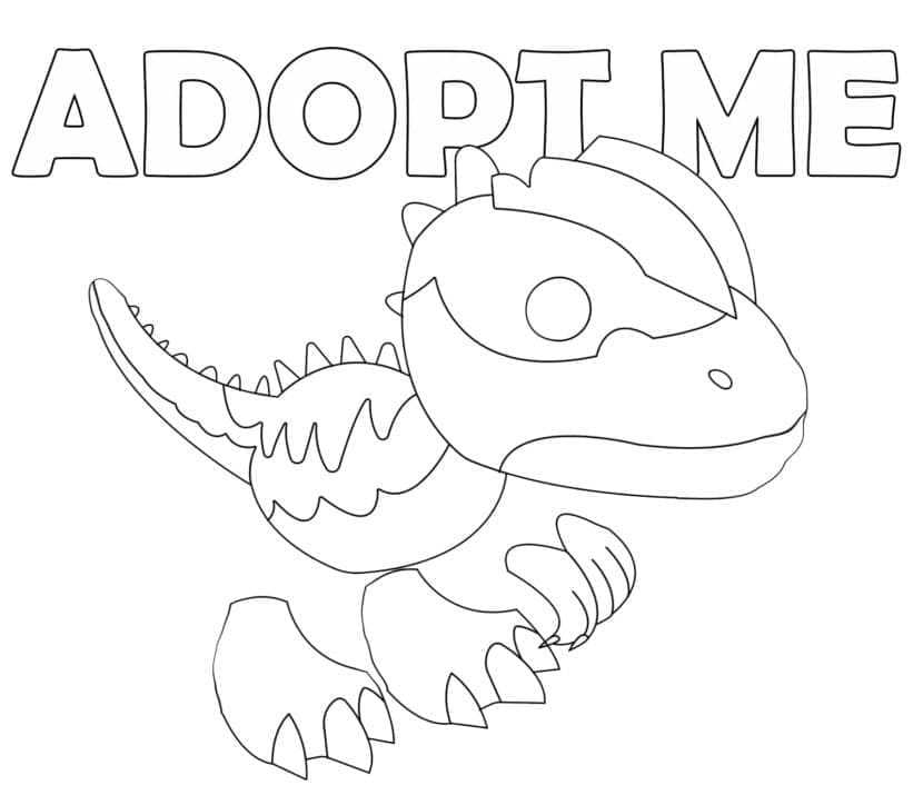 Målarbild Dilofosaurus från Adopt Me