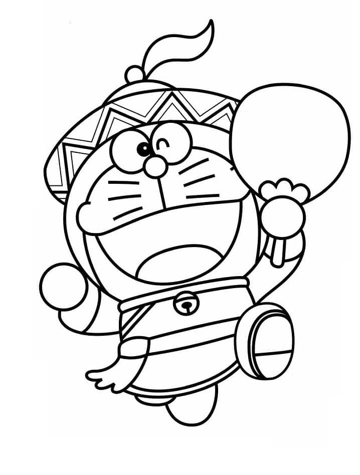 Målarbild Doraemon Gratis för Barn