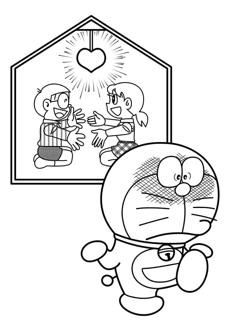 Målarbild Doraemon Gratis