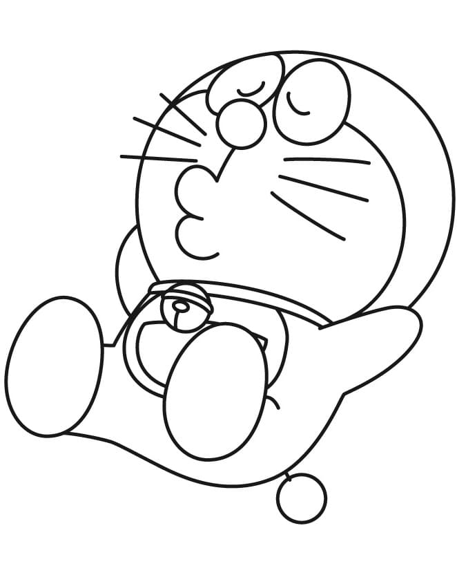 Målarbild Doraemon Sover