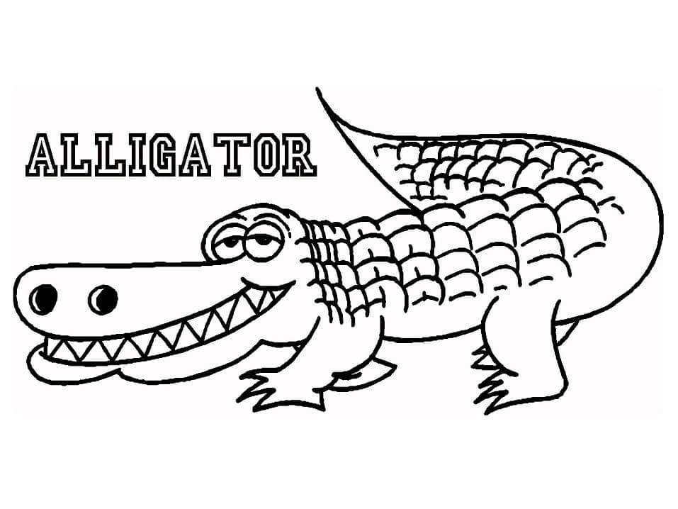 Målarbild Dumma Alligator