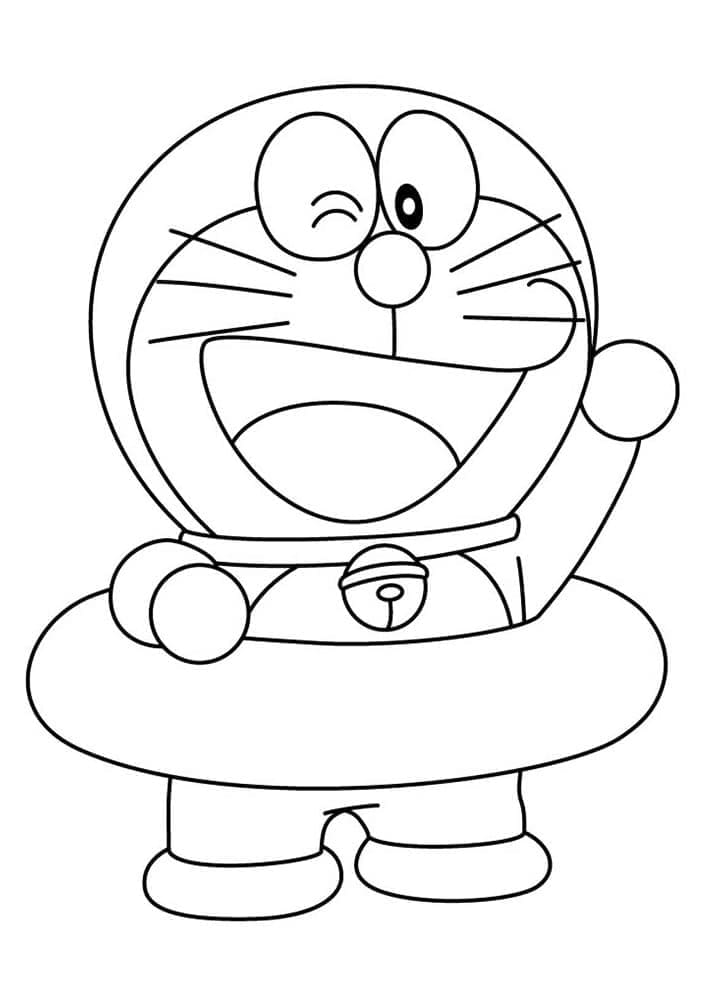 Målarbild Enkel Doraemon