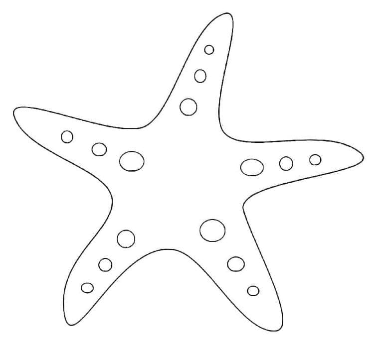 Målarbild Enkel Sjöstjärna