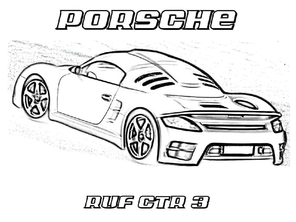 Målarbild Fantastisk Porsche