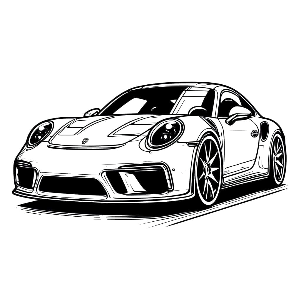 Målarbild Fin Porsche Bil