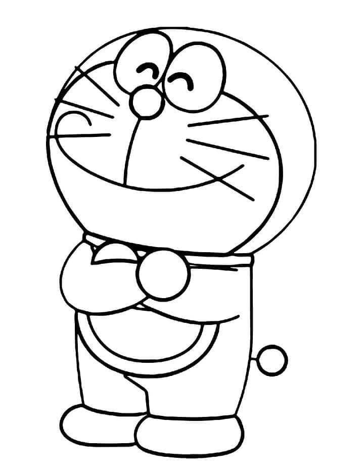 Målarbild Glad Doraemon