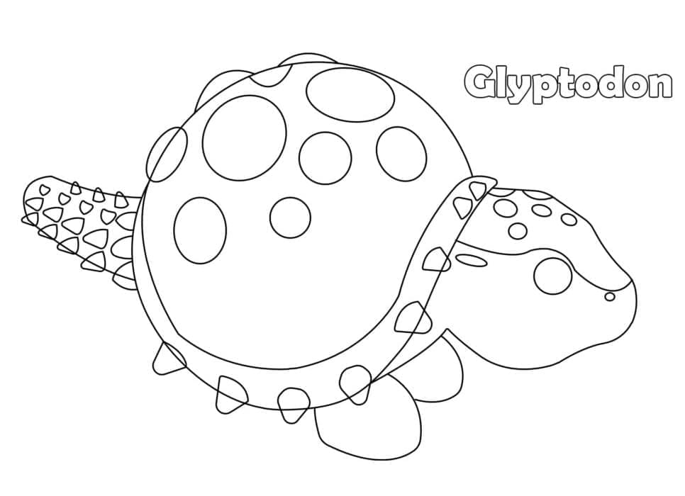 Målarbild Glyptodon från Adopt Me