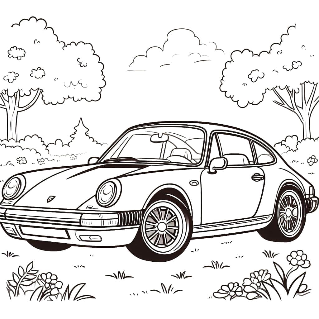 Målarbild Klassisk Porsche