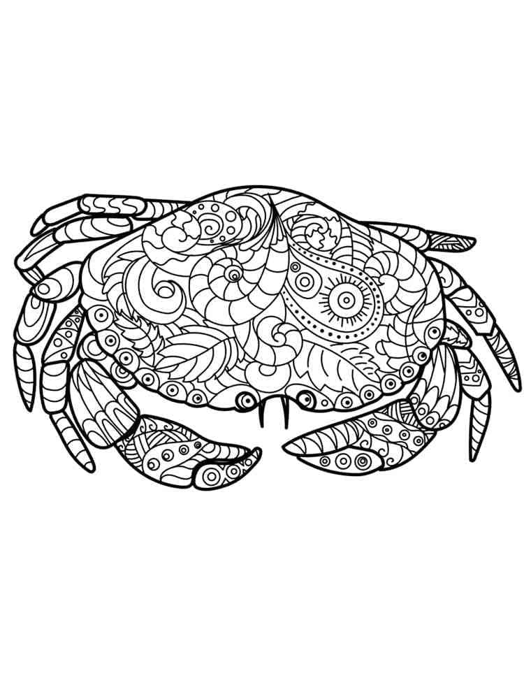 Målarbild Krabba Zentangle
