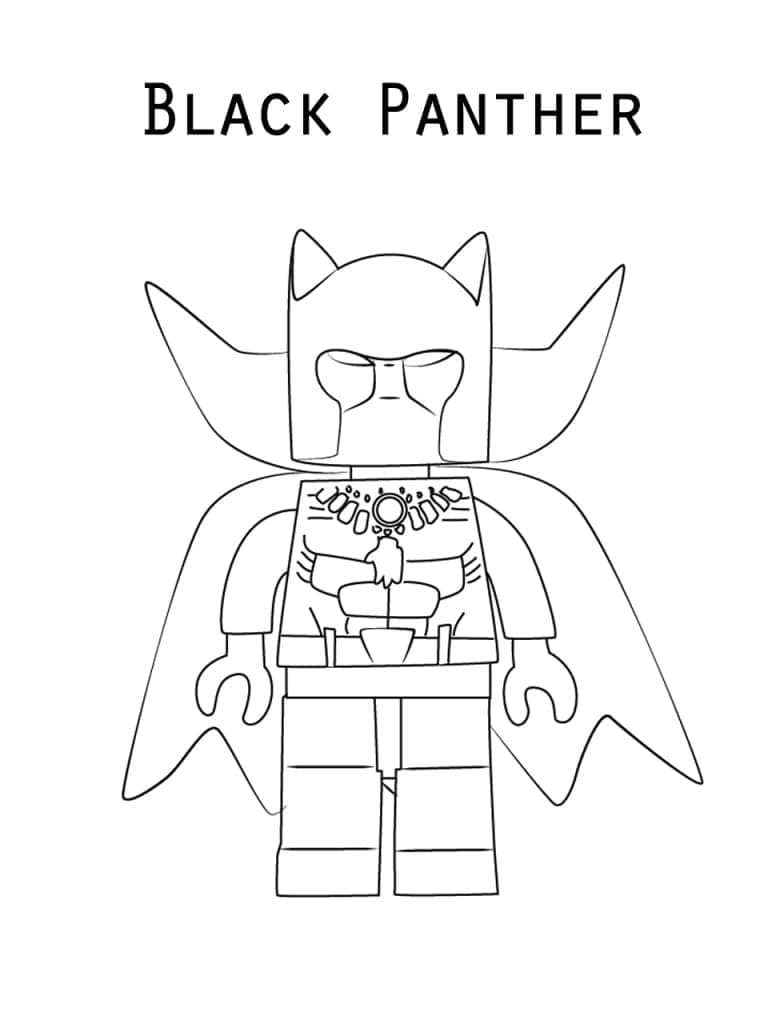 Målarbild Lego Black Panther