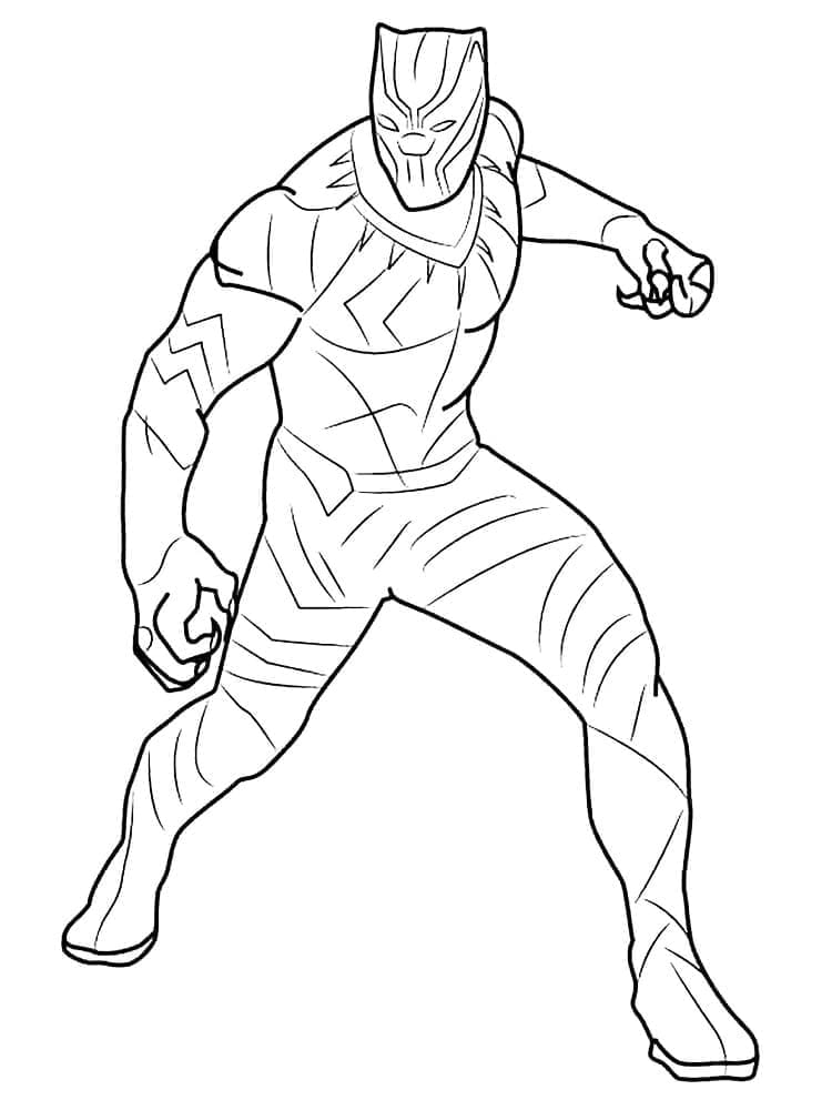 Målarbild Marvel Superhjälte Black Panther