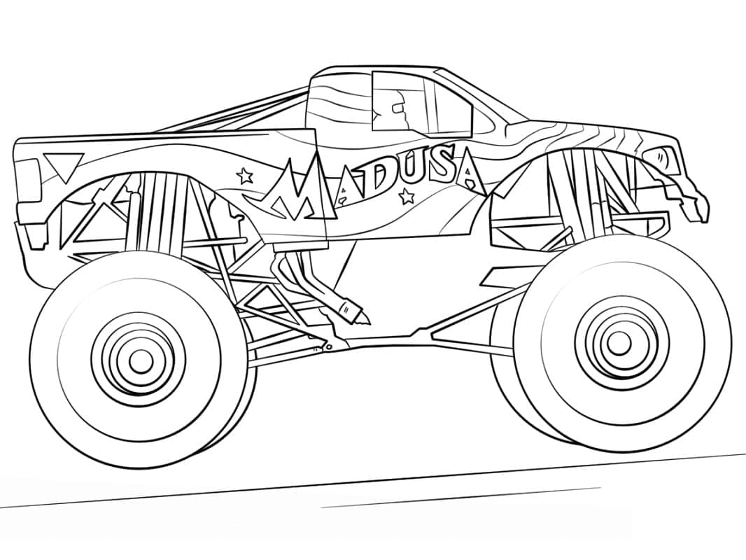 Målarbild Monster Truck Madusa