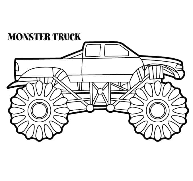 Målarbild Mycket Enkel Monster Truck