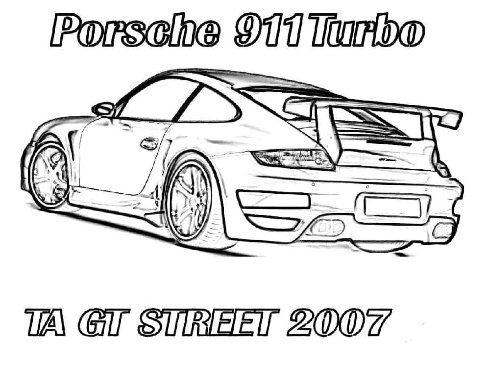 Målarbild Porsche 911 Turbo Bil